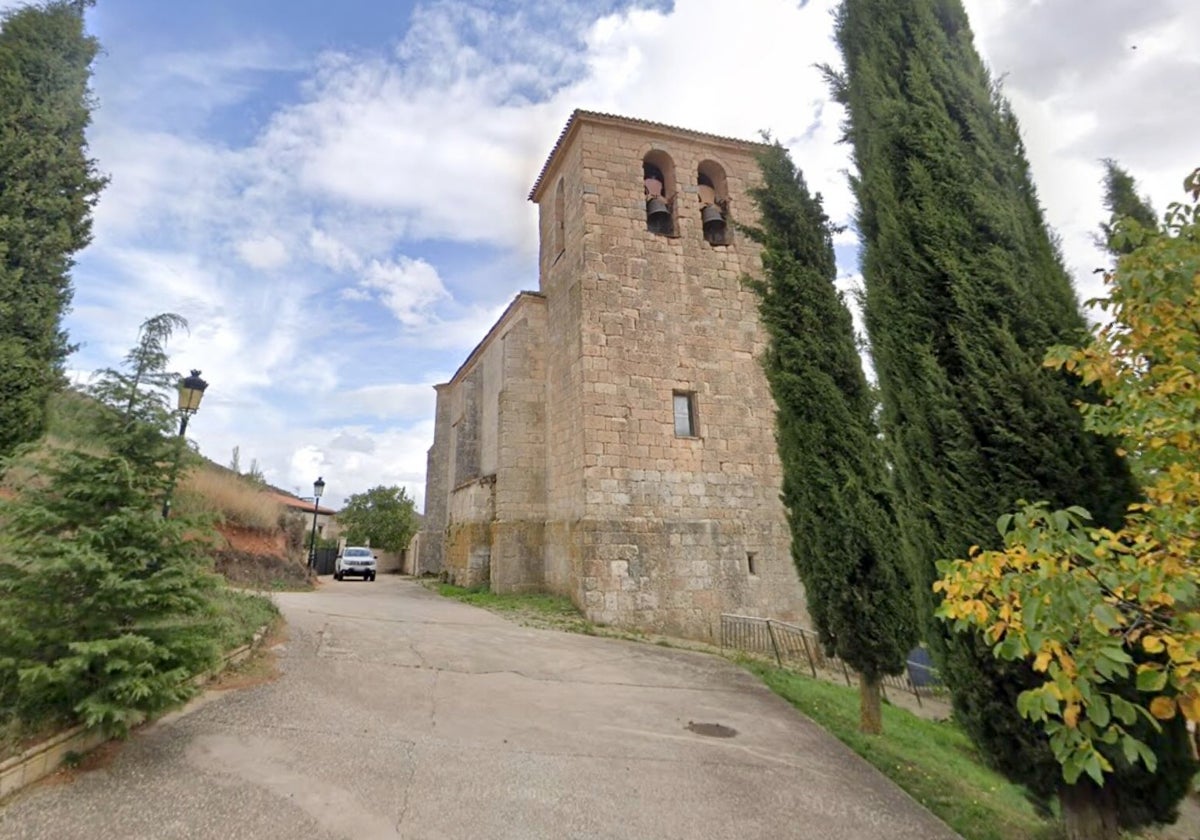 Calle de la Iglesia en Modúbar de la Cuesta.