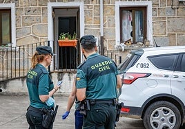 La Guardia Civil en Santa Cruz del Valle Urbión, en Burgos.