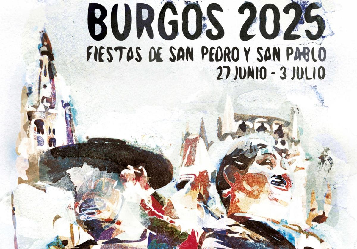 Cartel fiestas de San Pedro y San Pablo de Burgos 2025.