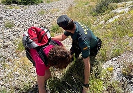 Imagen del rescate de los senderistas.