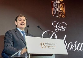 Intervención del presidente de la Junta de Castilla y León, Alfonso Fernández Mañueco, en el aniversario de 'Viña Pedrosa'.