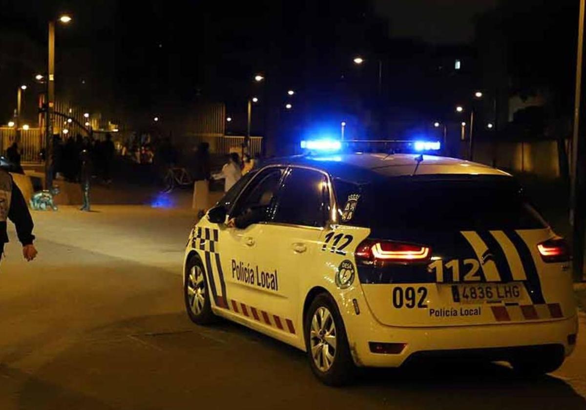 Imagen de archivo de una actuación de la Policía Local de Burgos.
