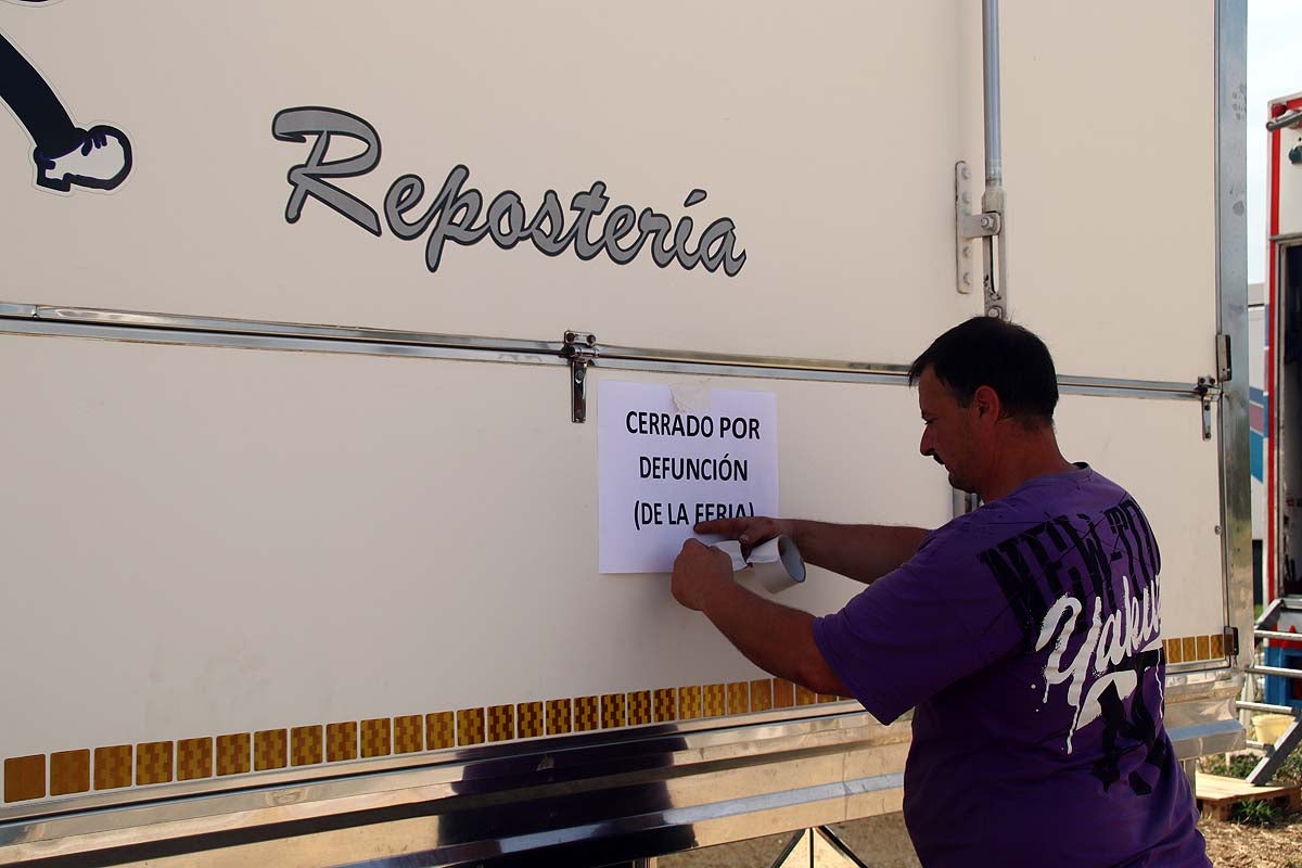 Así ha sido el cierre de protesta de la feria de atracciones de los Sampedros de Burgos