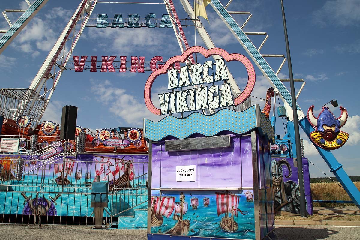 Así ha sido el cierre de protesta de la feria de atracciones de los Sampedros de Burgos