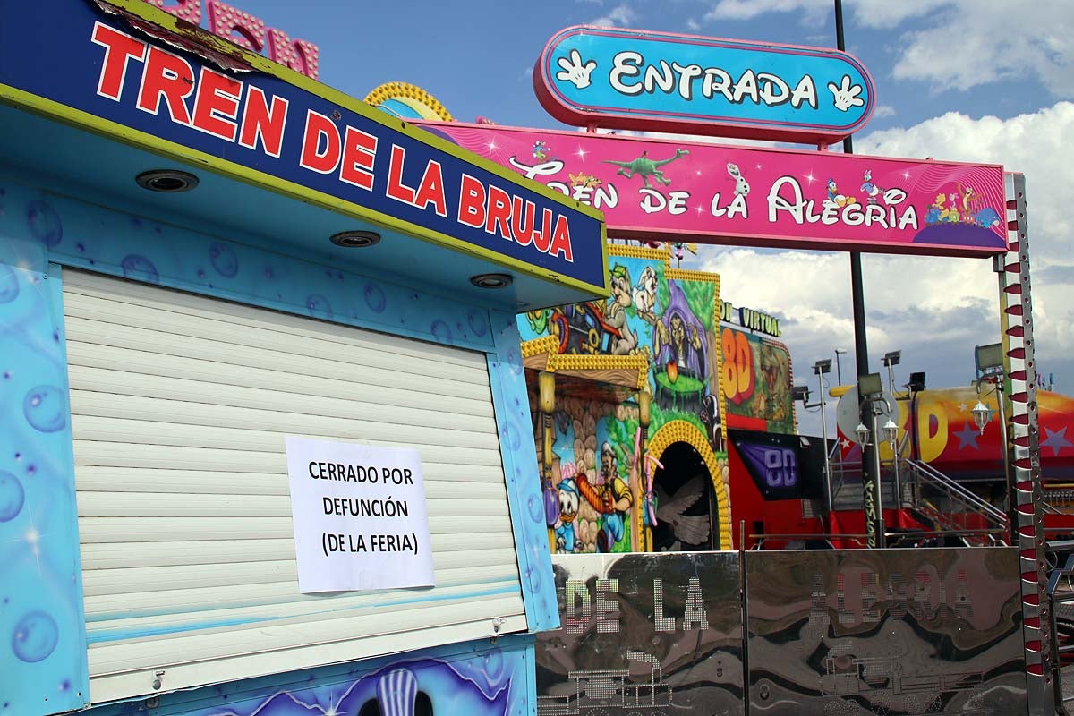 Así ha sido el cierre de protesta de la feria de atracciones de los Sampedros de Burgos