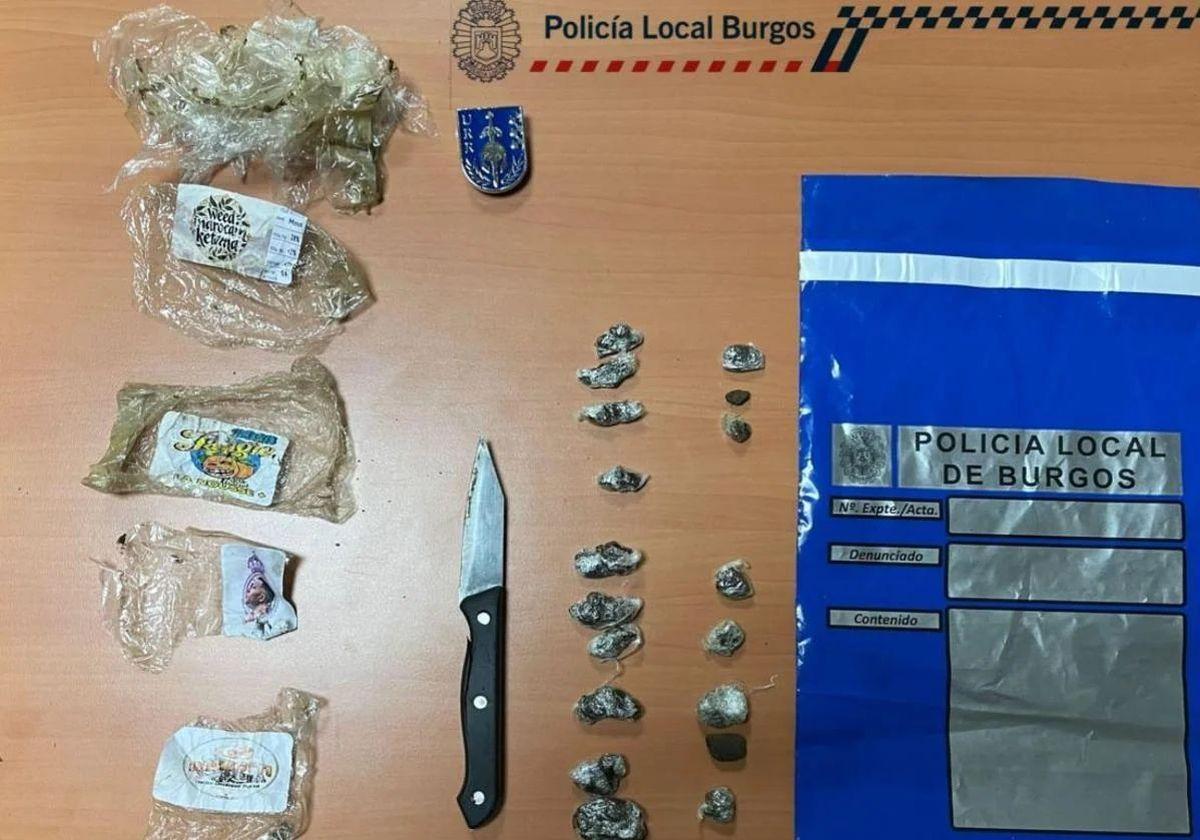 Imagen de las sustancias estupefacientes intervenidas.