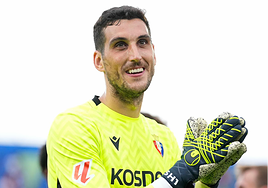 Sergio Herrera, portero de Osasuna, será el pregonero de las Fiestas de Septiembre