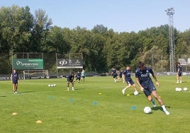 Imagen del primer entrenamiento en Castañares.