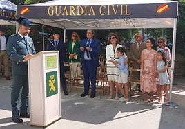 El teniente coronel José Javier González Jiménez en la toma de posesión. BC