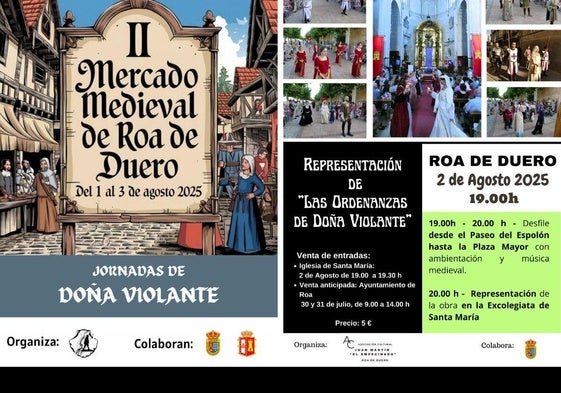 Roa celebra sus II Jornadas Medievales de Doña Violante el primer fin de semana de agosto