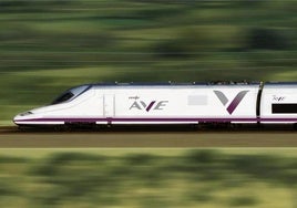 Imagen de archivo de un tren de Alta Velocidad.