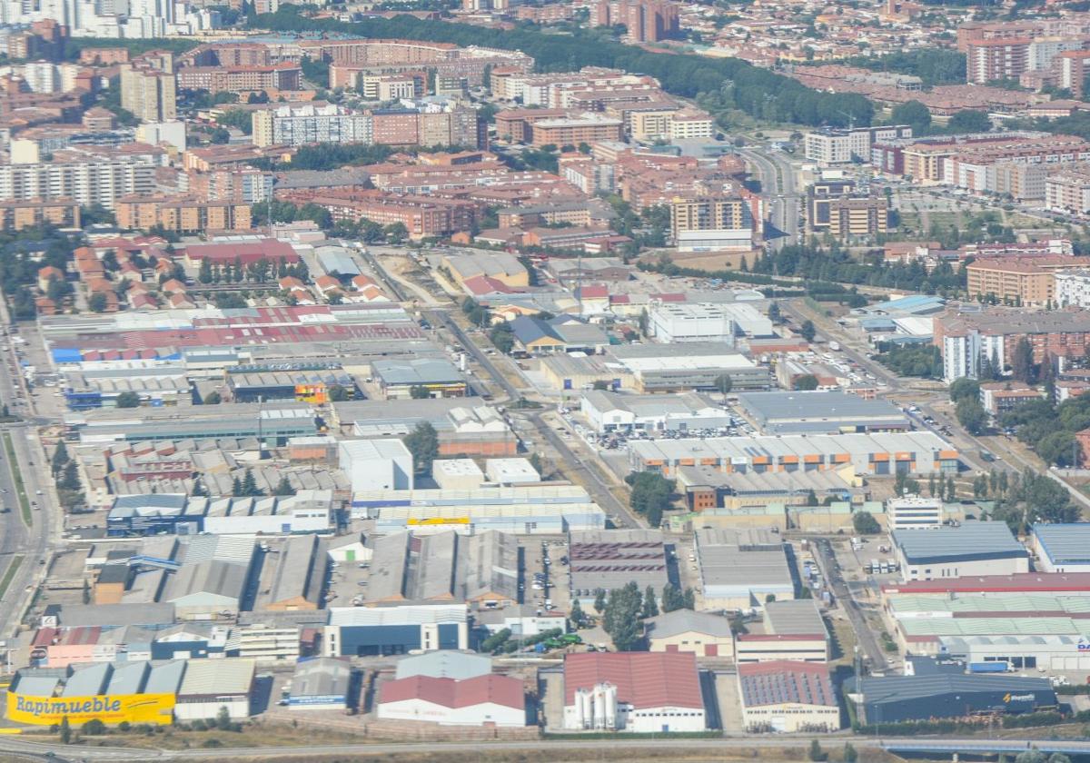 Imagen aérea de la zona industrial Burgos Este.