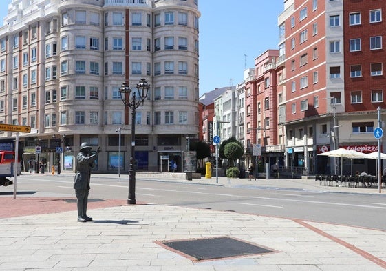Vista de plaza Vega en el centro de Burgos.