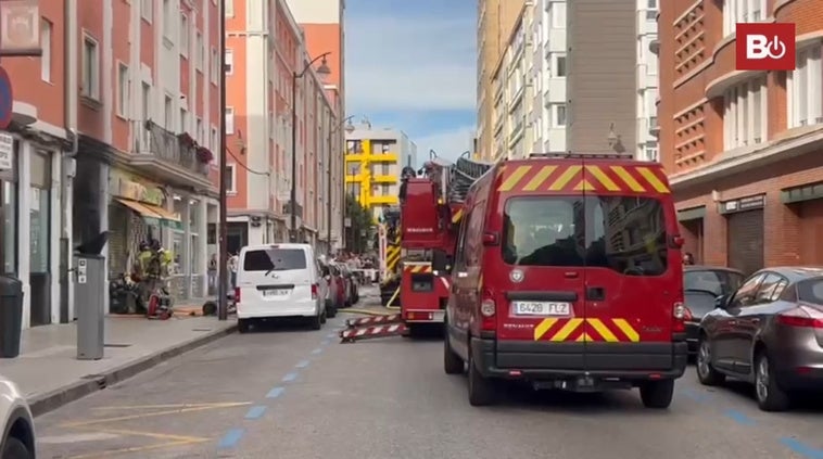 El incendio en una vivienda del centro de Burgos alerta a los vecinos