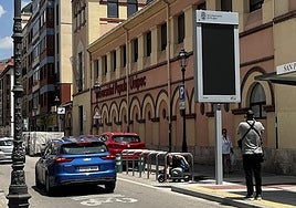 Señal informativa de la ZBE en Burgos.