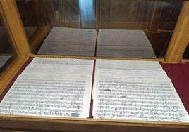 Manuscrito original del pasodoble 'Villarcayo'.