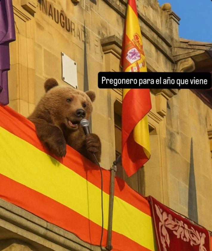 Imagen secundaria 2 - Imágenes humorísticas creadas por los vecinos con el suceso del oso. 