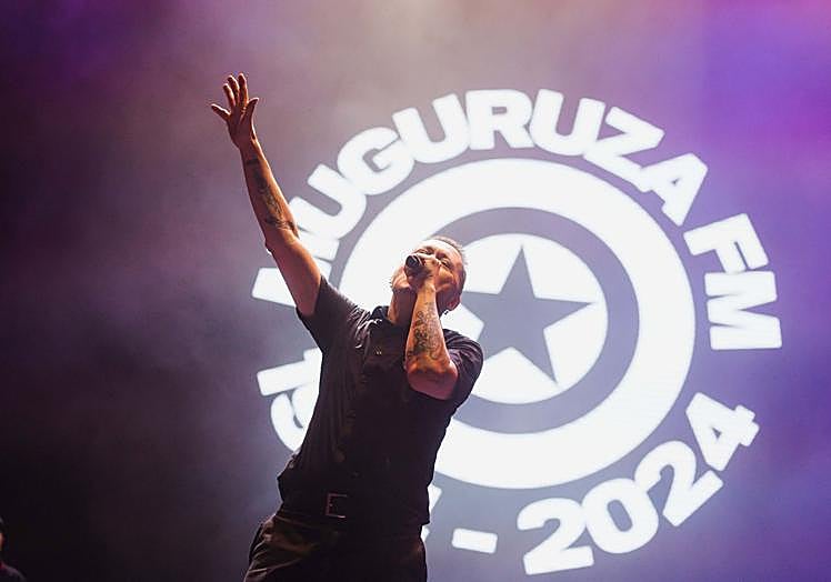 Fermín Muguruza durante su actuación en Sonorama.