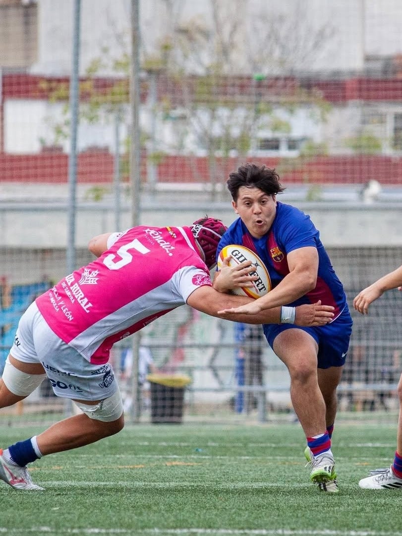 Santiago Mansilla, con la camiseta del FC Barcelona.