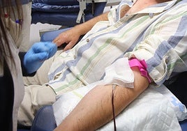 Imagen de archivo de una donación de sangre.
