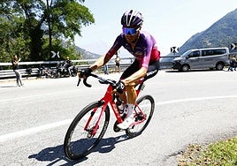 Mario Aparicio protagonizó la tercera escapada burgalesa en La Vuelta.
