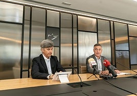 Rafael Barbero, director general de la Fundación Caja de Burgos, y Javier Cuasante, responsable de Dinamismo Empresarial.