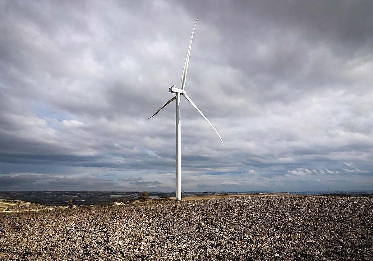 Aerogenerador en la provincia de Burgos.