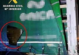 Camión cuya carga fue robada en la provincia de Burgos.
