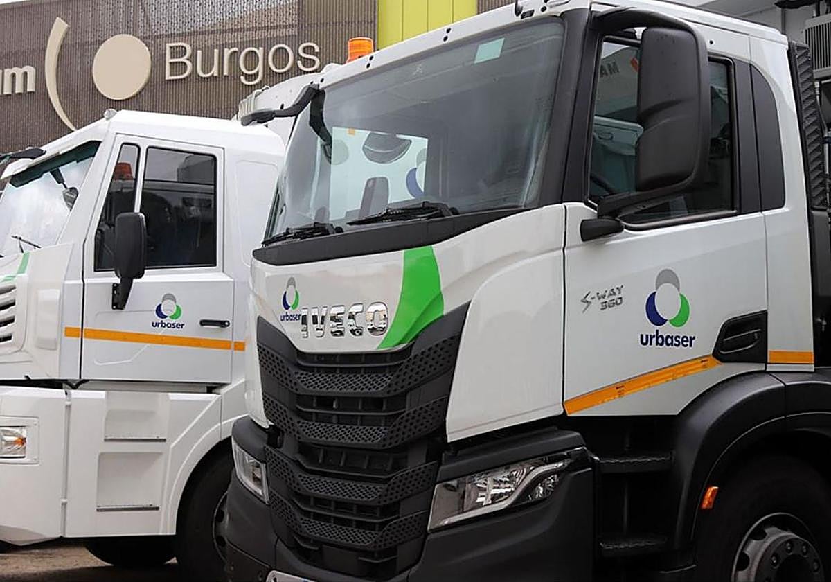 Camiones de recogida de basura en Burgos.