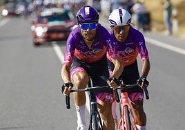 Mario Aparicio y Sergio Chumil, al ataque en los kilómetros finales.