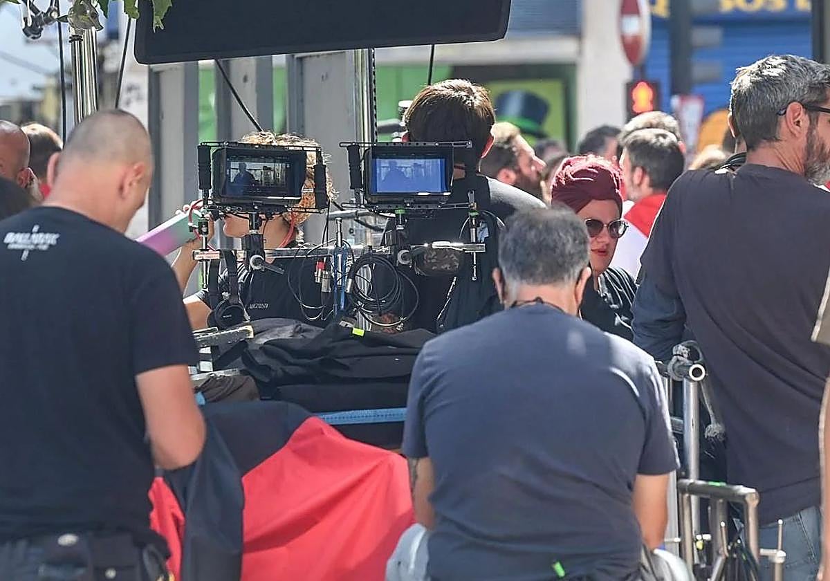 Imagen del rodaje de la película Buen Camino.