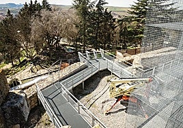 Obras en el Castillo de Burgos.