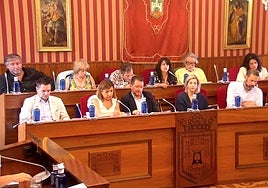 Bancada del PSOE en el Pleno.