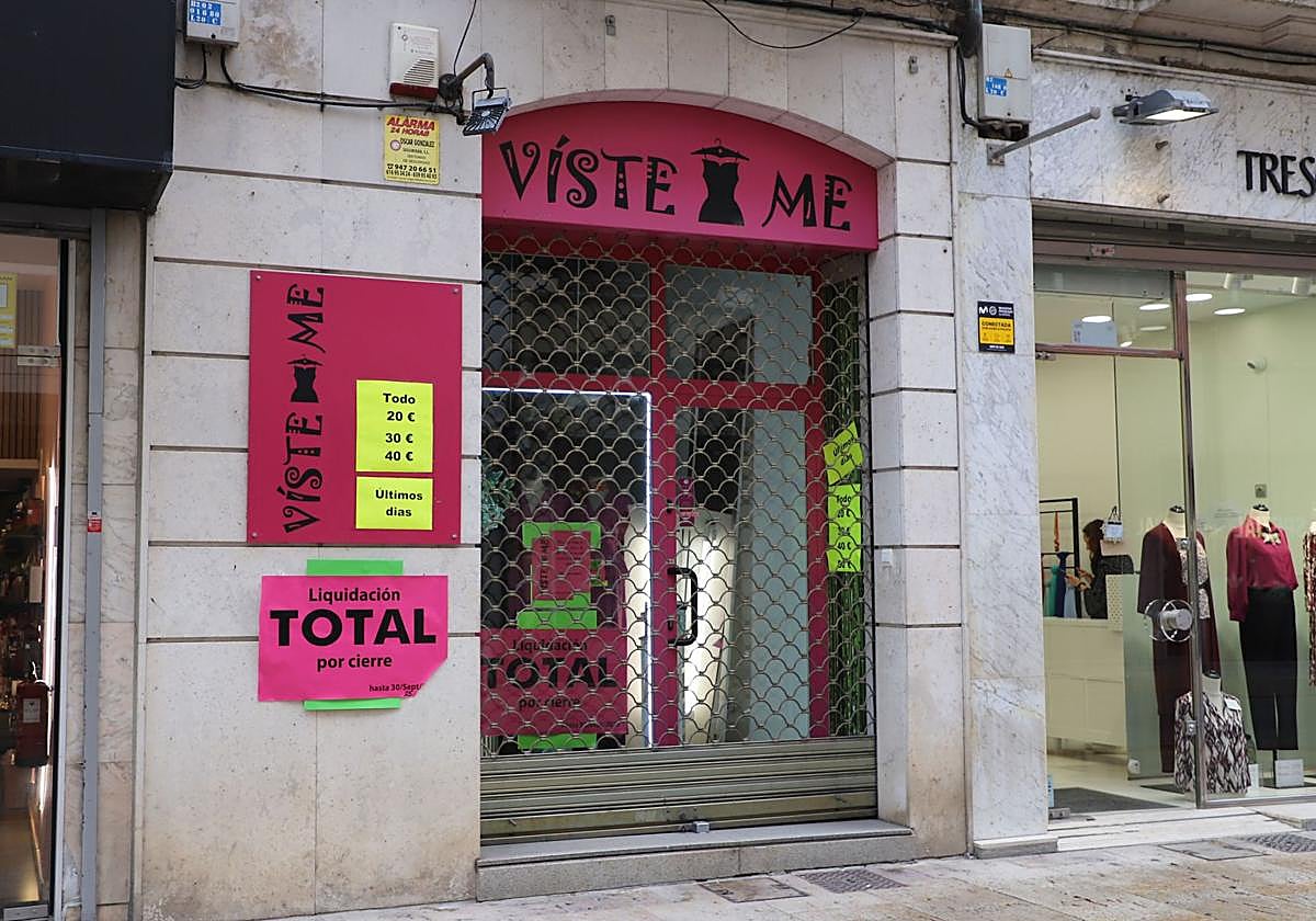 Tienda que cerrará en Burgos en los próximos días.