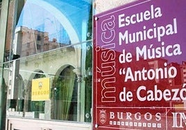 Fachada de la Escuela Municipal de Música de Burgos.