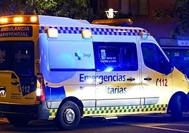 Una ambulancia se ha trasladado al lugar del accidente para atender a los heridos.