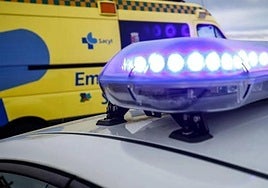 La Policía Local de Burgos y una ambulancia han acudido al lugar del accidente.