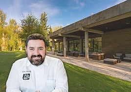 Imagen del exterior del Club Soto de Burgos y Antonio Arrabal.