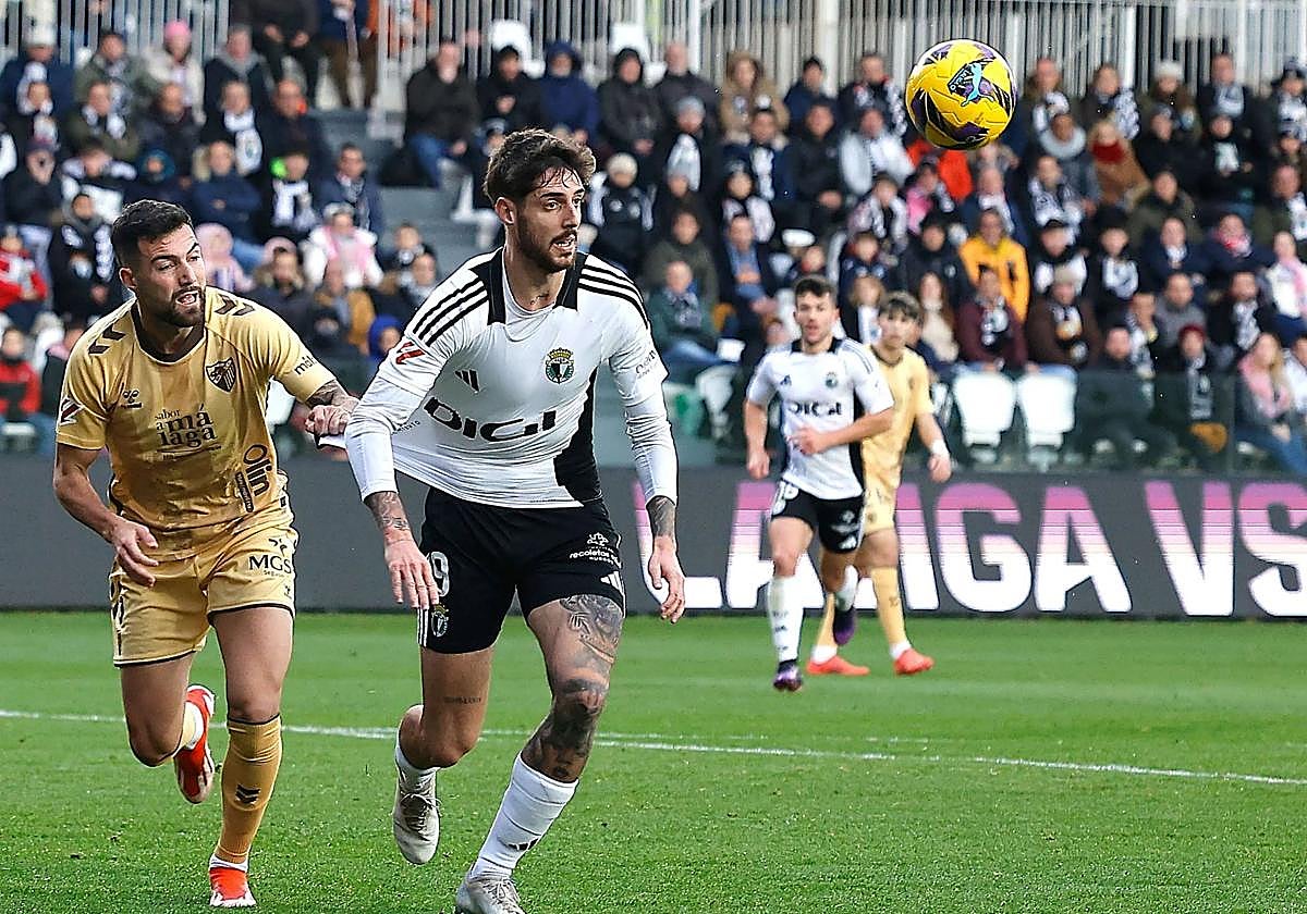 Imagen del último partido entre Burgos CF y Málaga CF disputado en El Plantío.