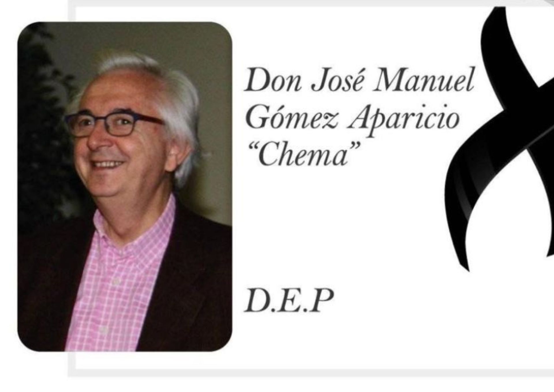 José Manuel Gómez Aparicio, recientemente fallecido.