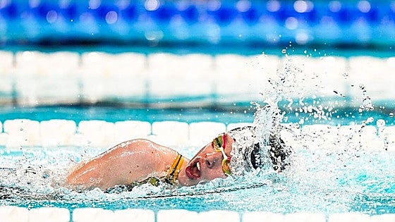 Marta Fernández, triple medallista en el Campeonato del Mundo de Singapur
