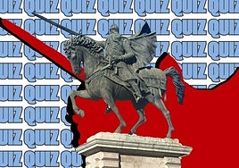 Imagen editada de la estatua del Cid Campeador en Burgos