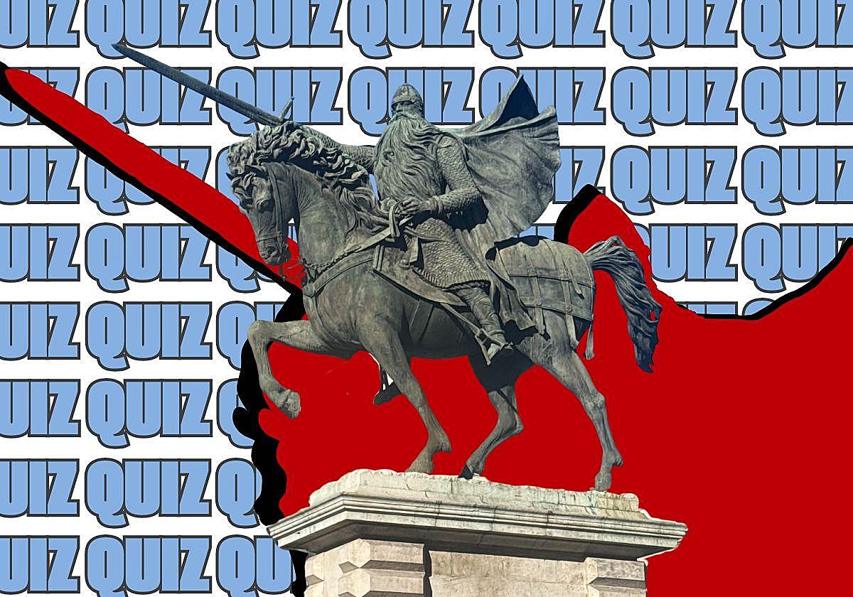 Imagen editada de la estatua del Cid Campeador en Burgos