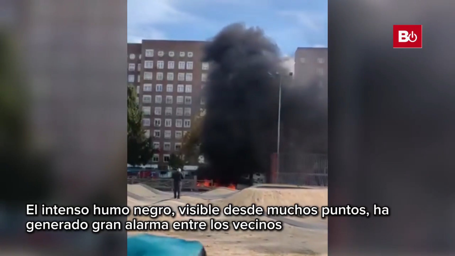 El incendio intencionado de unos colchones en un parque de Burgos genera alarma