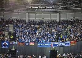 Afición San Pablo Burgos en Bilbao.