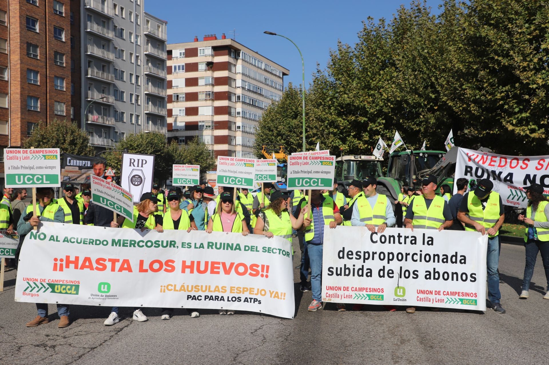 La protesta del sector primario en Burgos, en imágenes