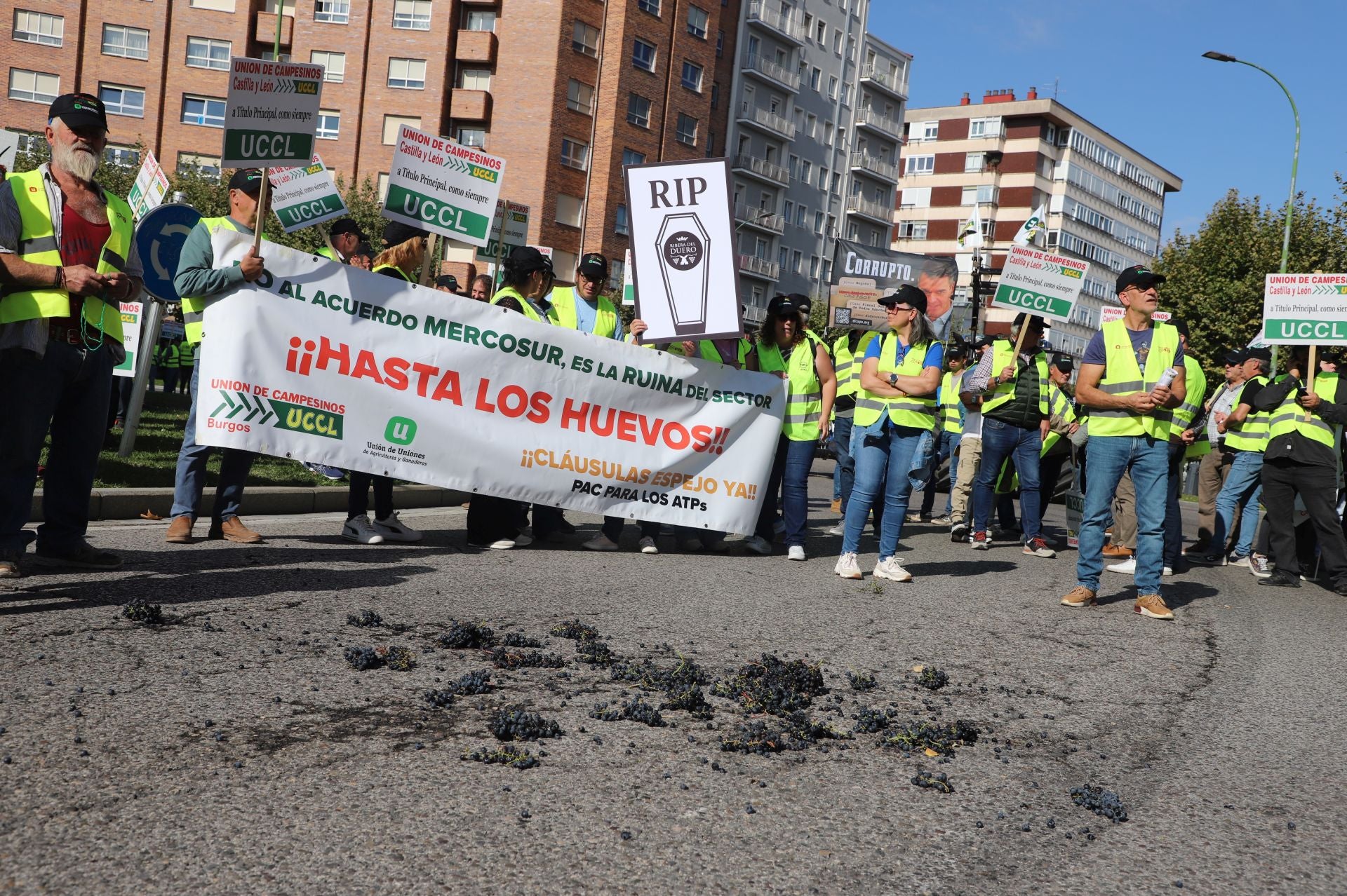 La protesta del sector primario en Burgos, en imágenes