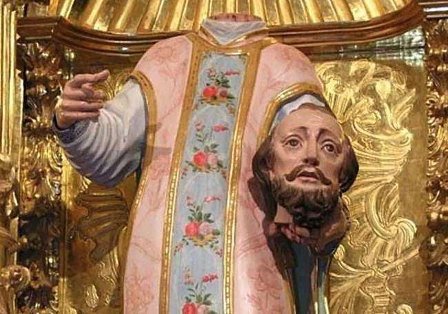 Imagen de San Vitores decapitado.