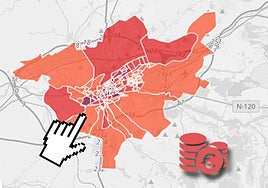 El mapa de las rentas de Burgos, calle a calle