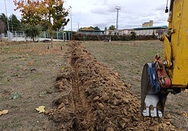 Trabajos en la chopera en Villarcayo.
